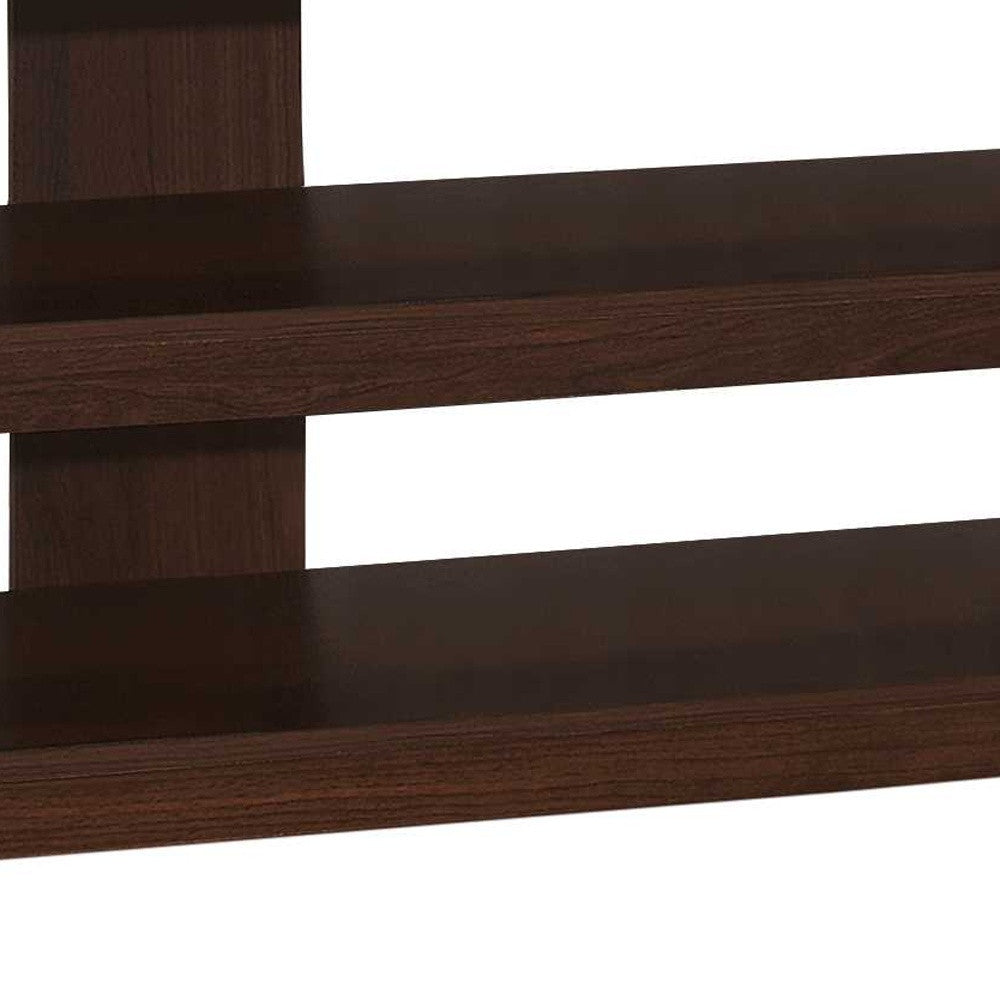 42" Dark Brown Open Shelving TV Stand-2
