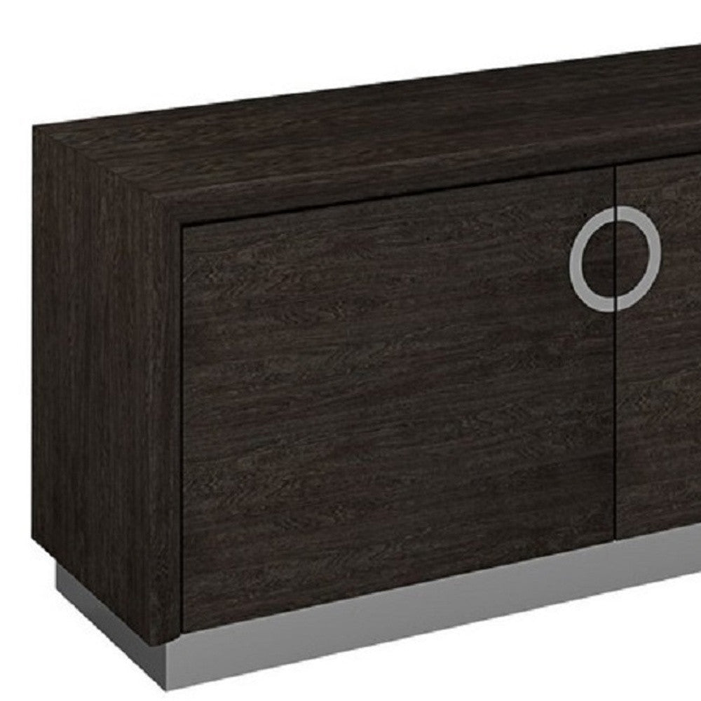 72" Gray Buffet Table with Two Doors-3