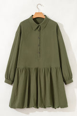 Catherine Ruffle Hem Mini PLUS Dress