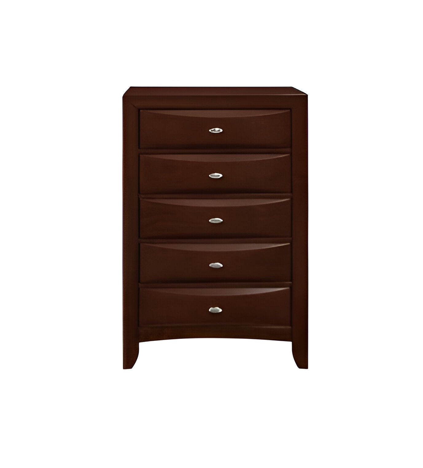 32" Espresso Solid Wood Five Drawer Chest-1