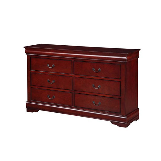 57" Brown Solid Wood Double Dresser-0