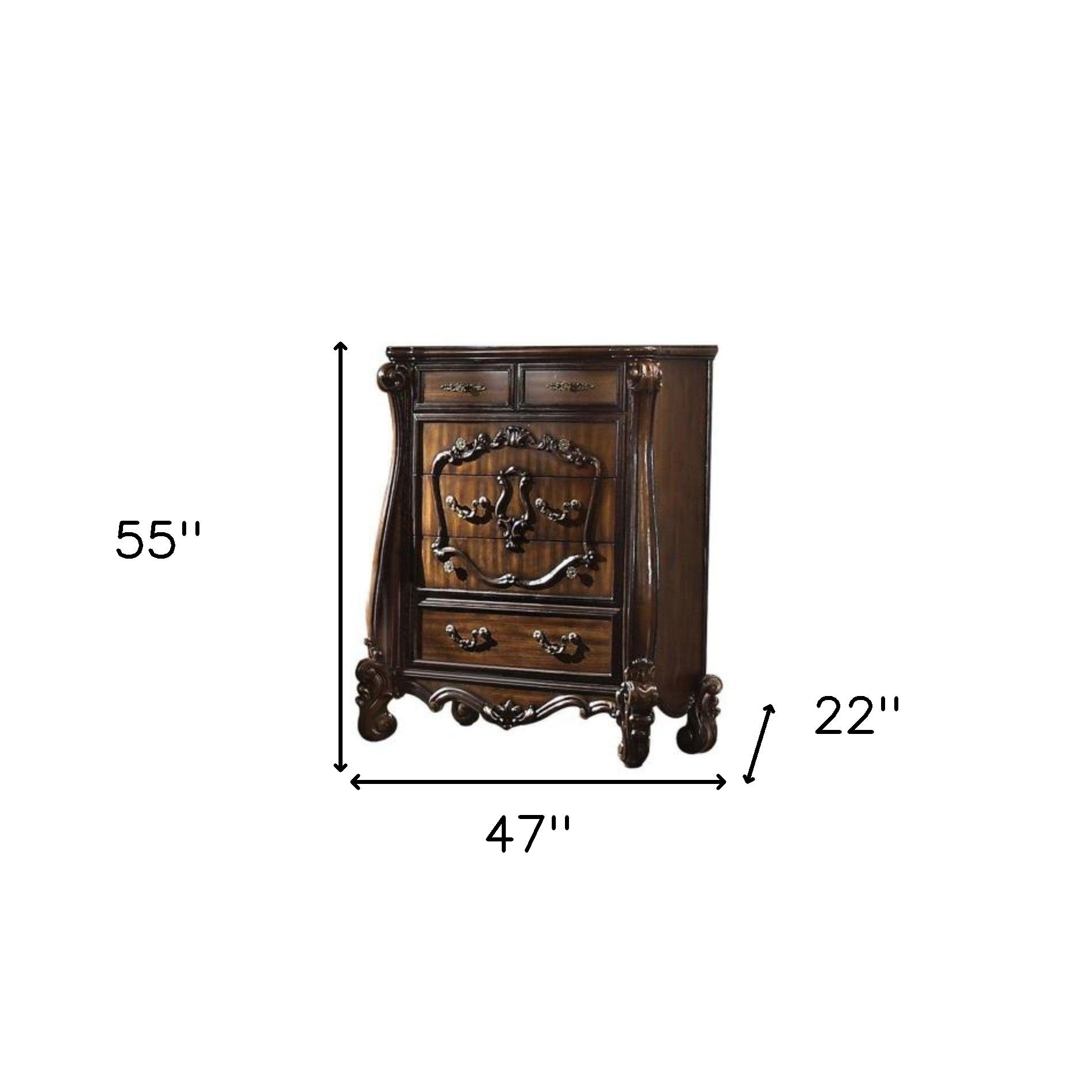 47" Solid Wood Six Drawer Chest-5