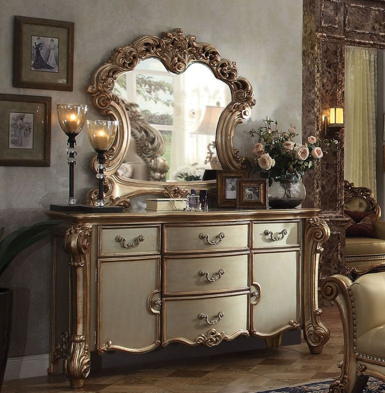 71" Gold Solid Wood Dresser-3