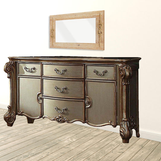 71" Gold Solid Wood Dresser-1