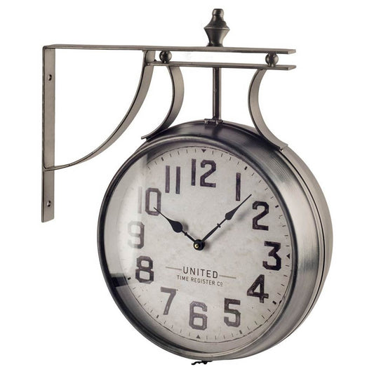 5" Circle Black Glass Analog Wall Clock-0