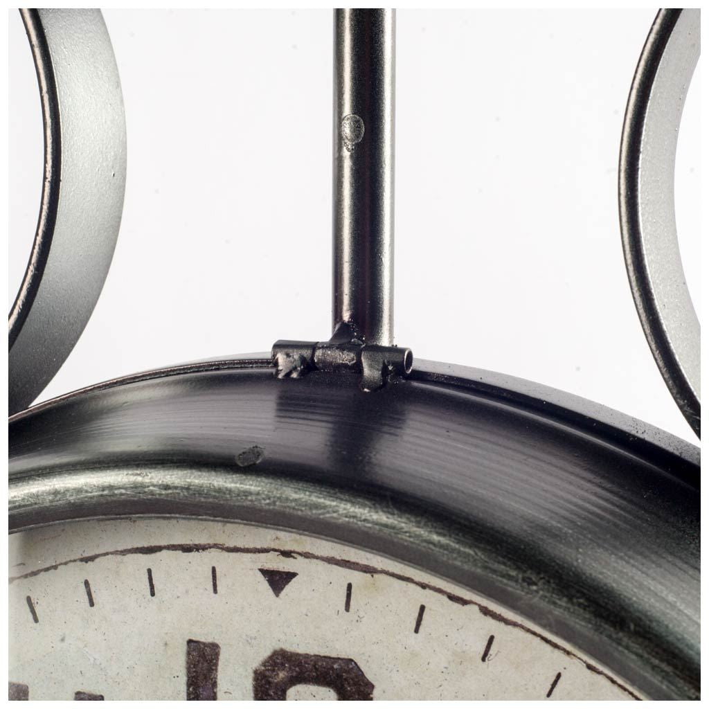 5" Circle Black Glass Analog Wall Clock-2