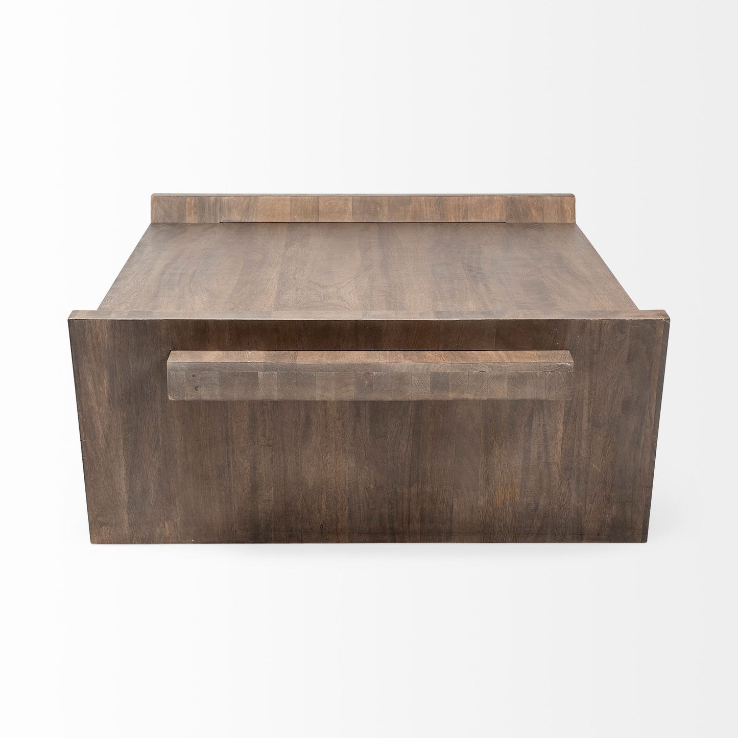 59" Brown Wood Coffee Table-4