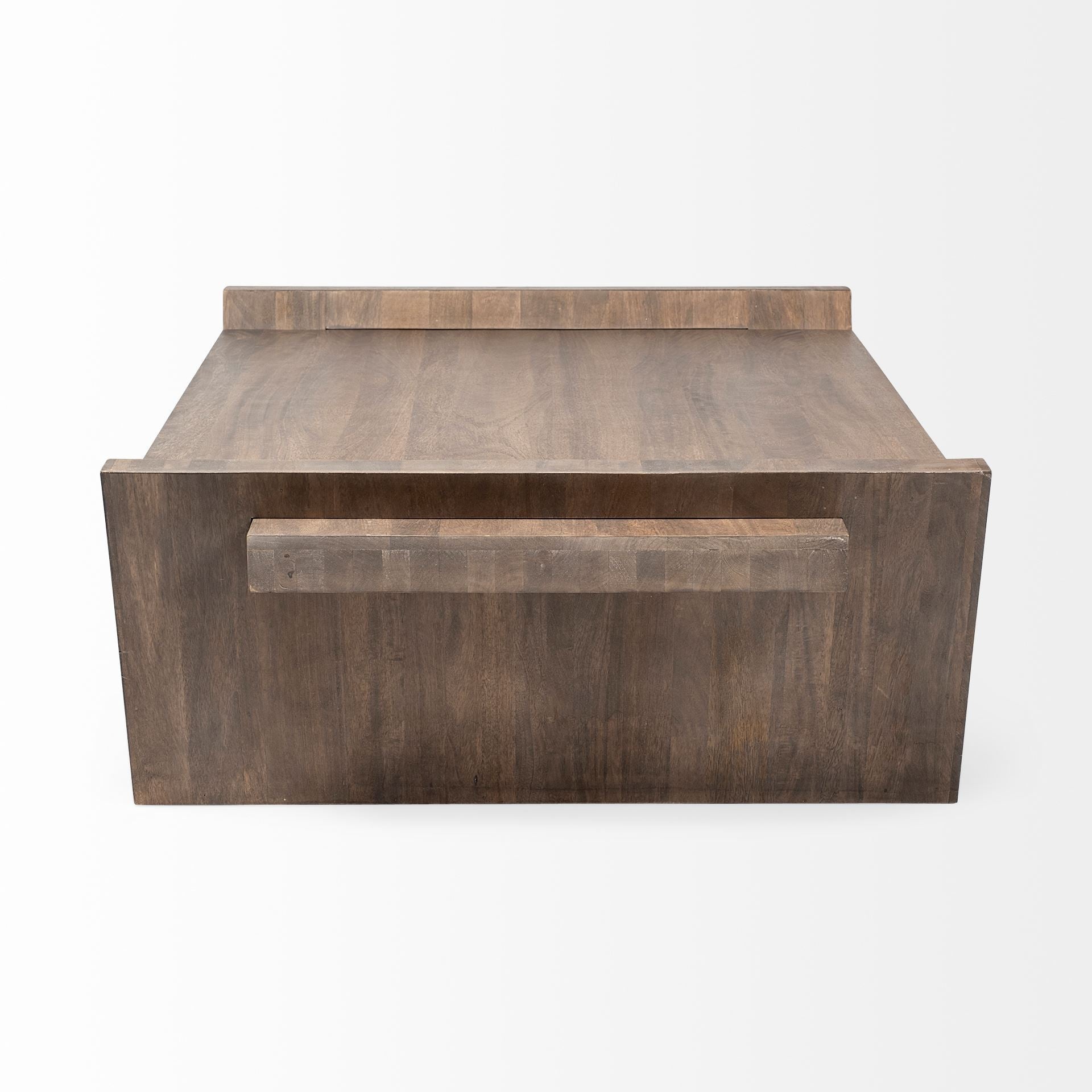 59" Brown Wood Coffee Table-4