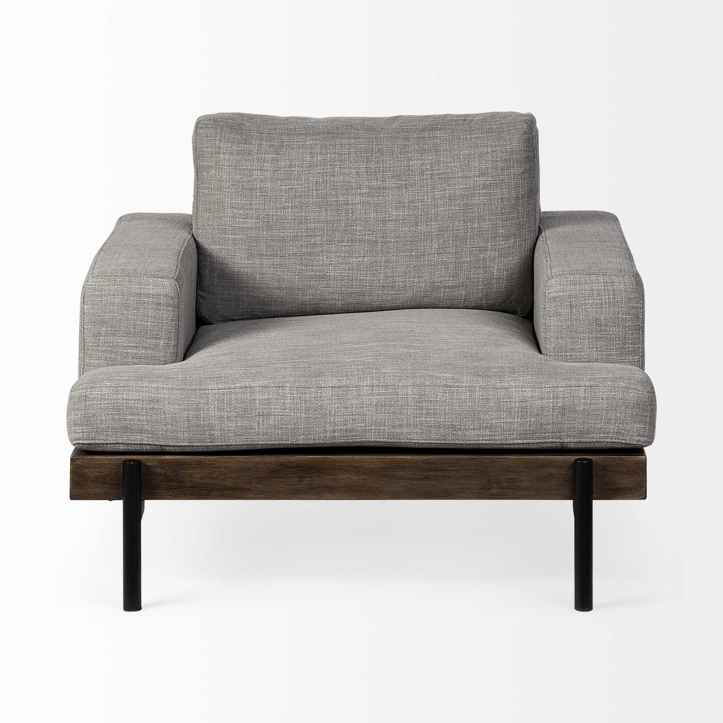 41" Gray and Black Fabric Club Chair-2