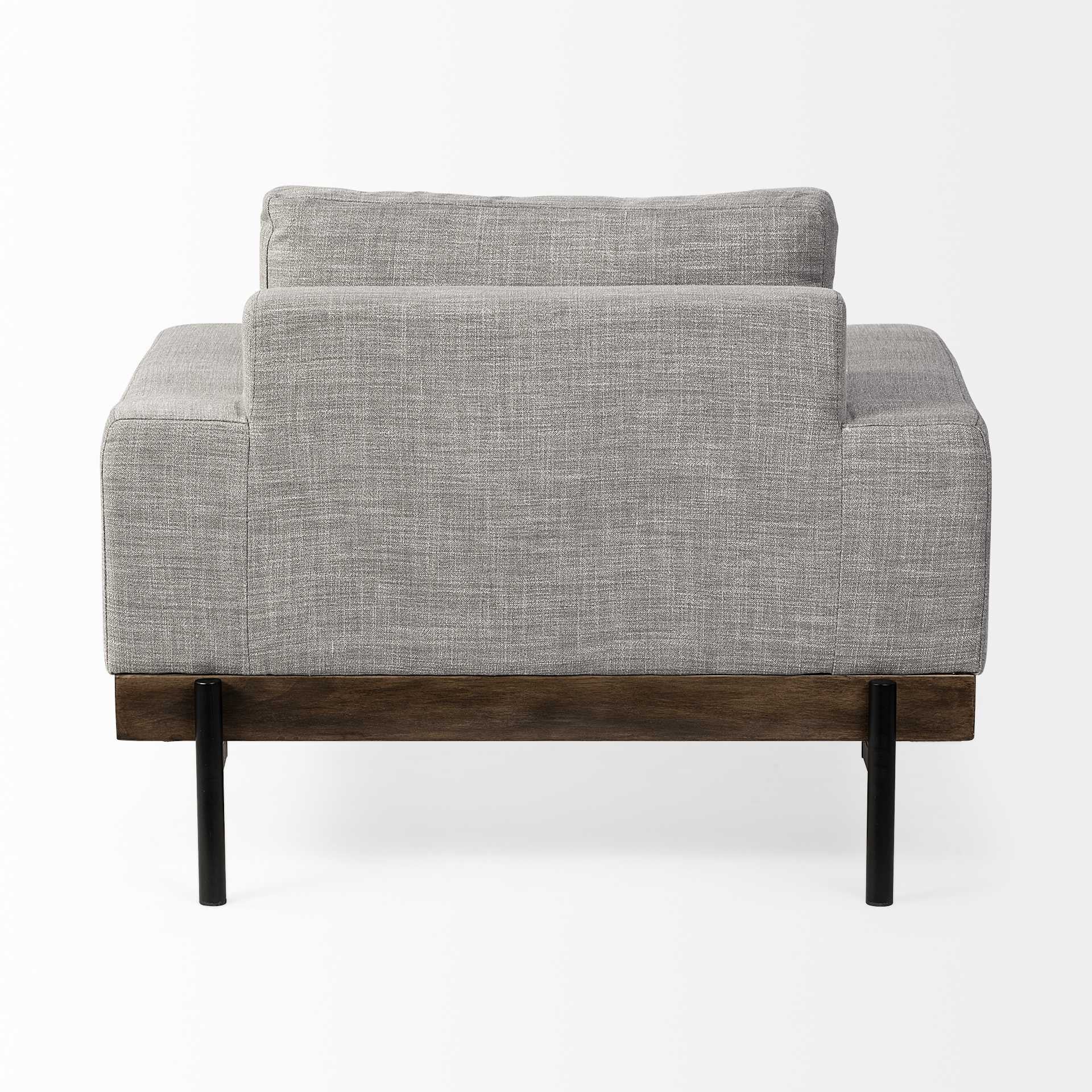 41" Gray and Black Fabric Club Chair-4