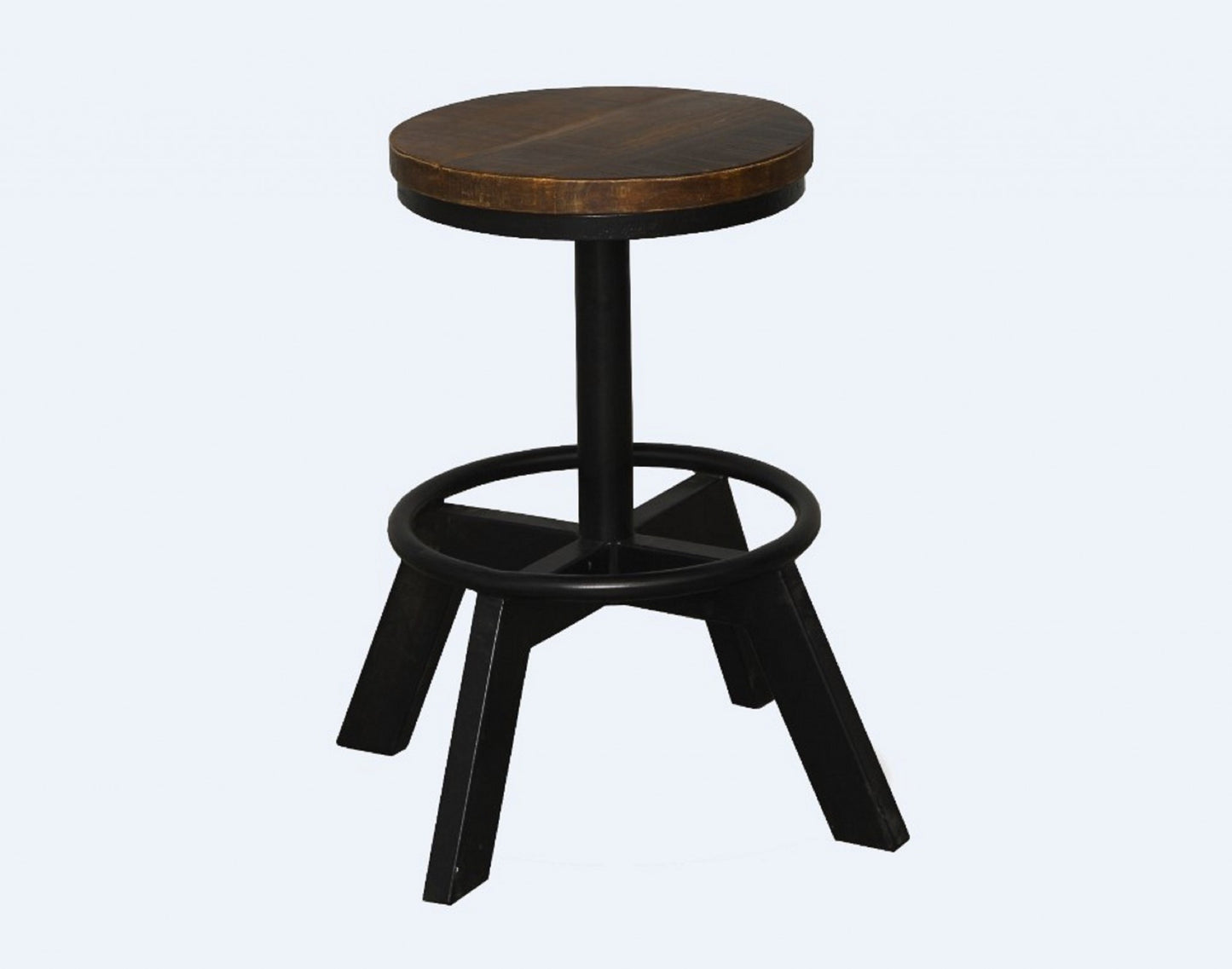 22" Brown And Black Iron Backless Bar Chair-2