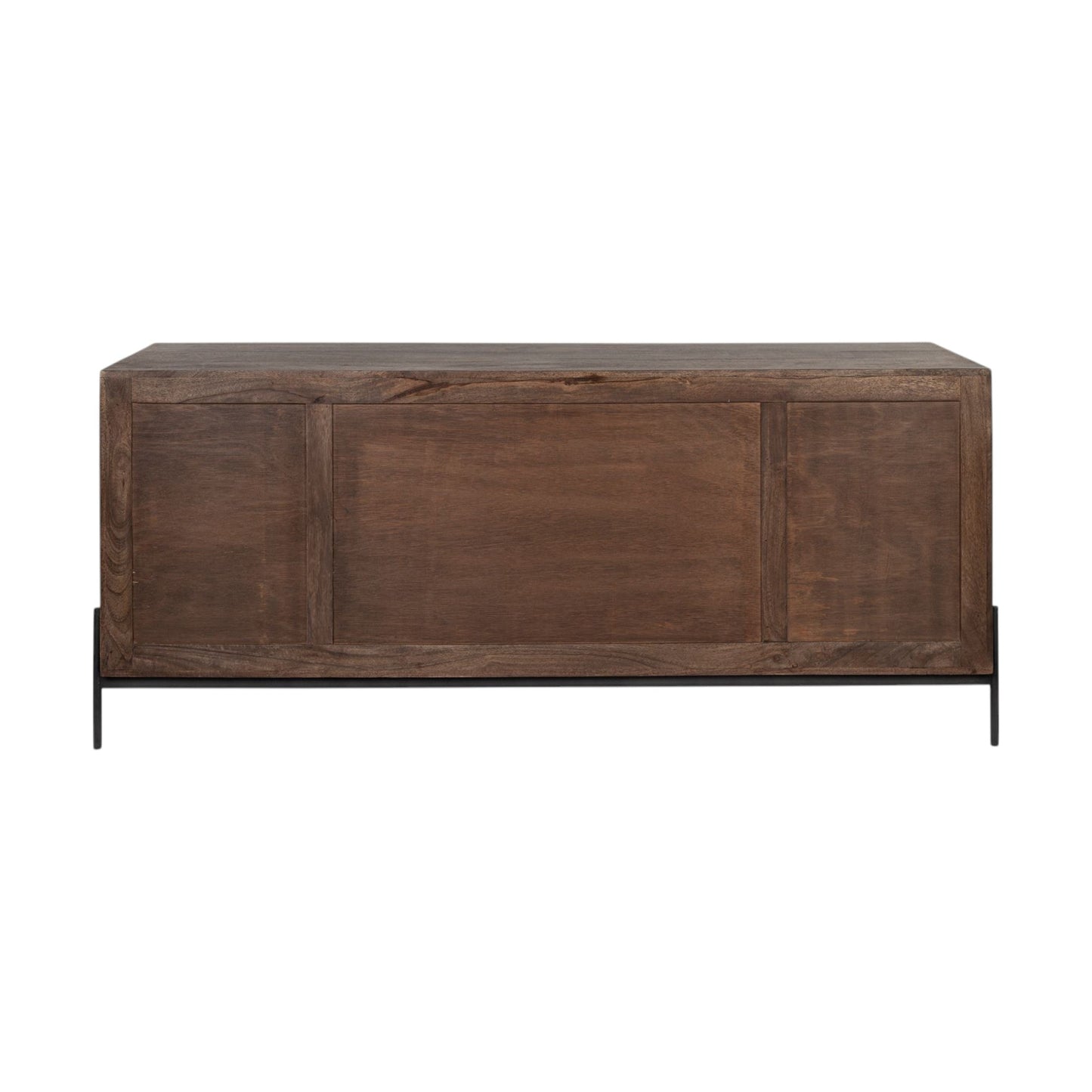 72" Brown Solid Wood Six Drawer Sideboard with Two Doors-4