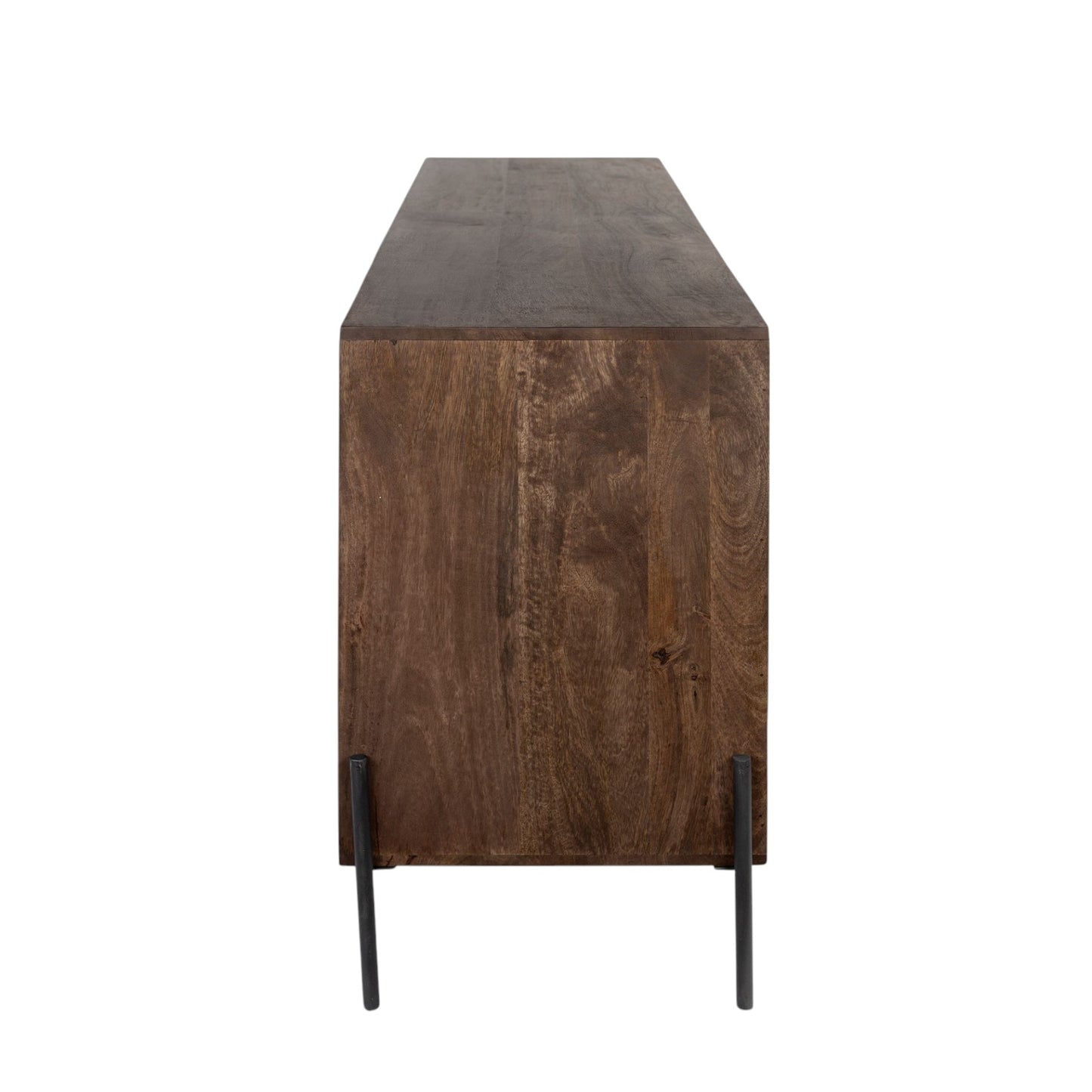 72" Brown Solid Wood Six Drawer Sideboard with Two Doors-6
