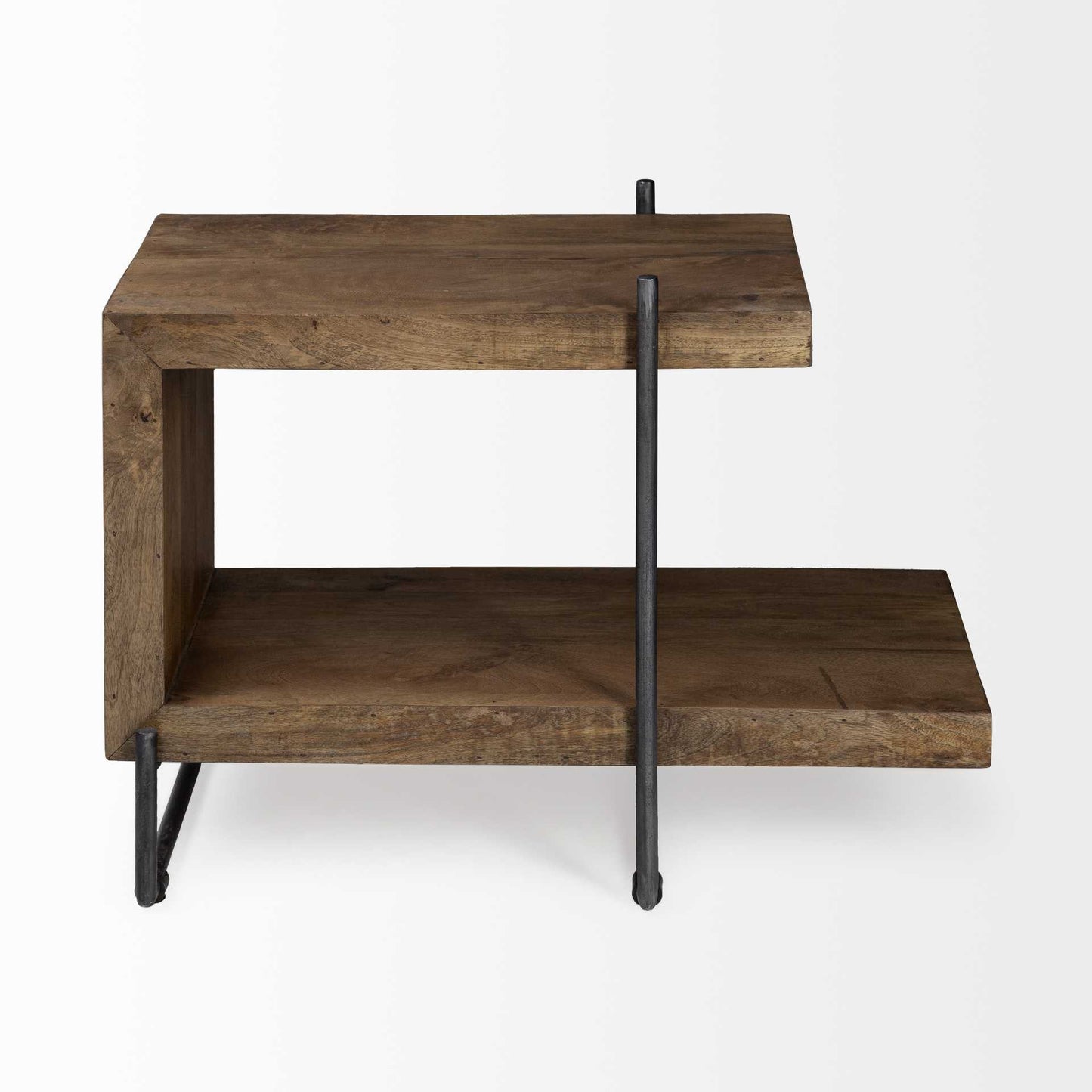 22" Brown Solid Wood Square End Table-2