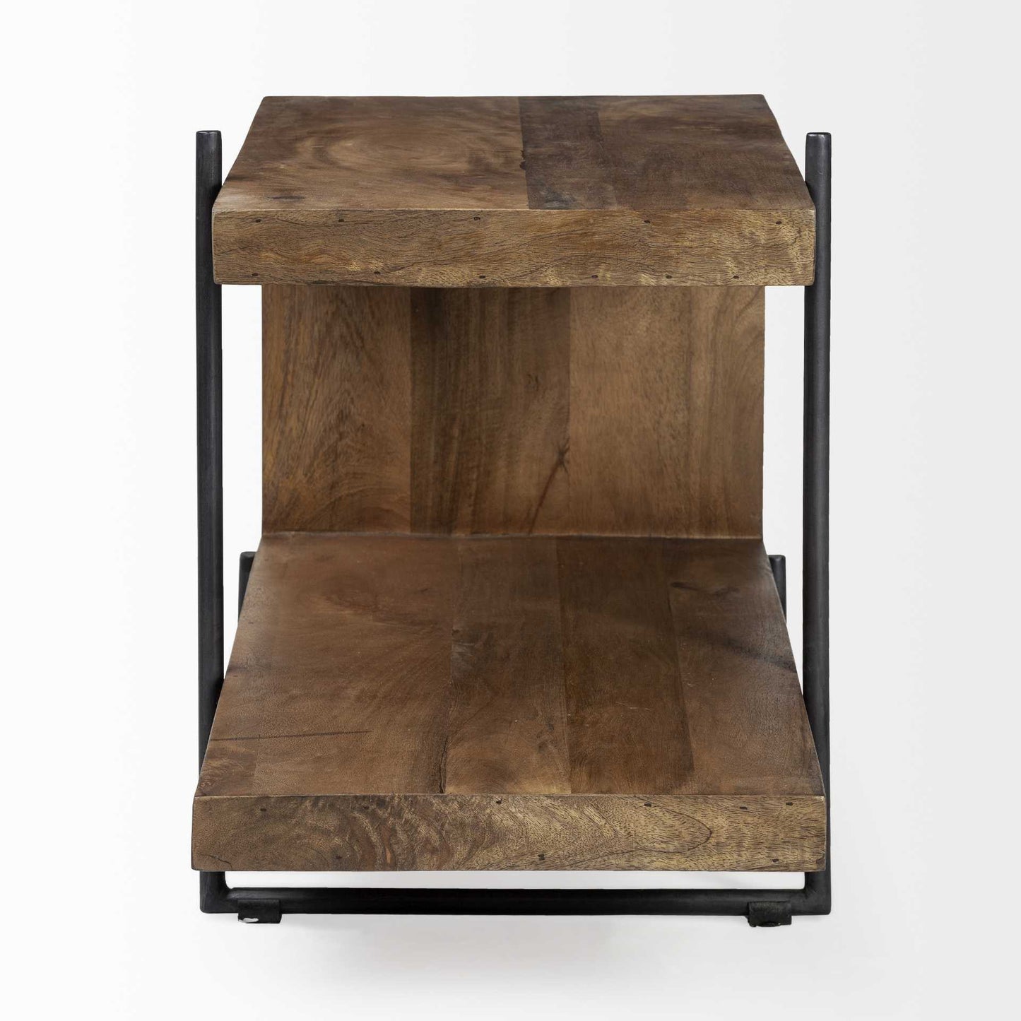 22" Brown Solid Wood Square End Table-3