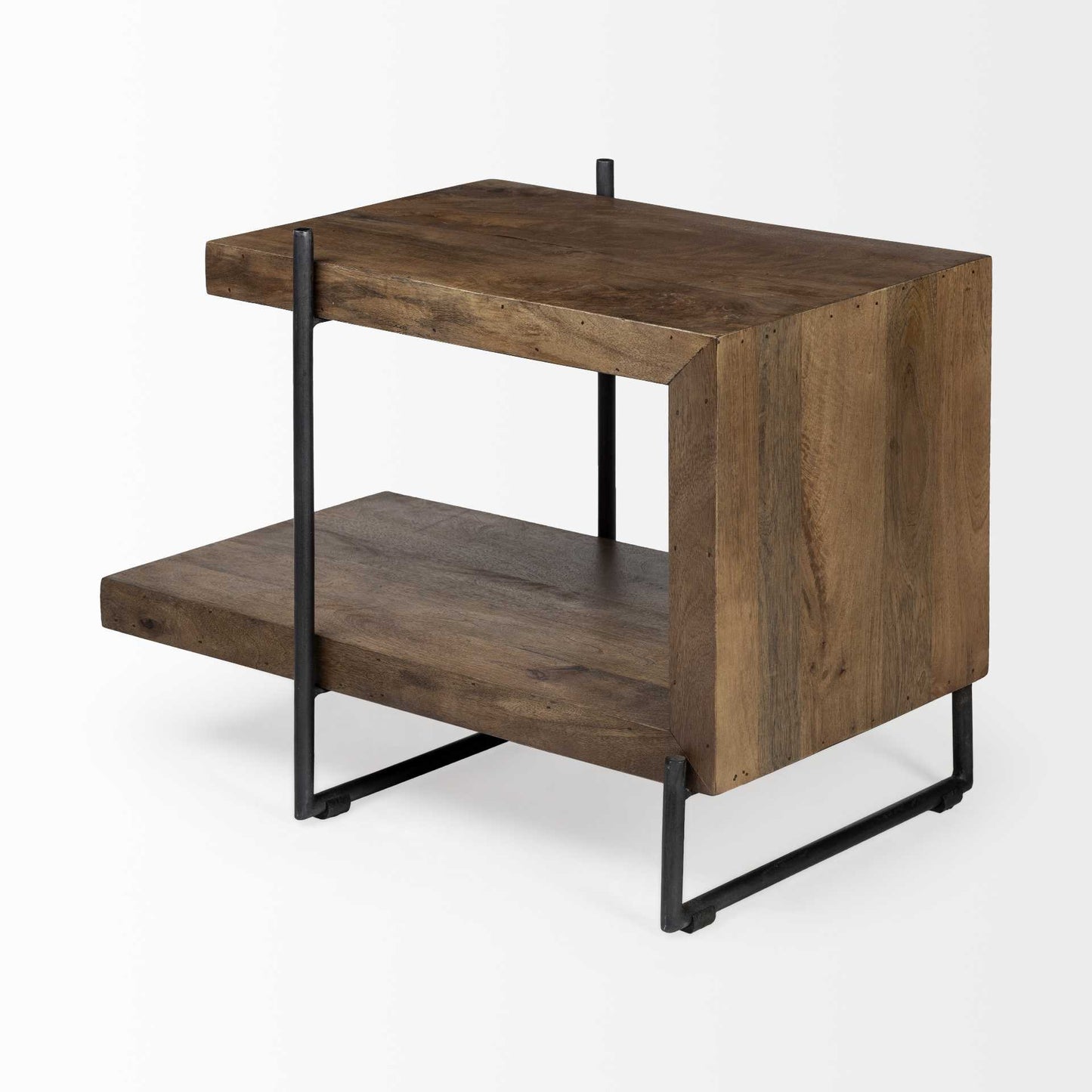 22" Brown Solid Wood Square End Table-5