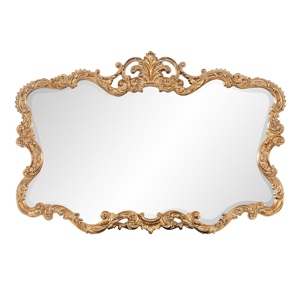 27" Gold Ornate Scroll Framed Accent Mirror-2