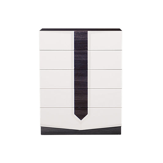 White And Grey Chest With 5 Drawer-1