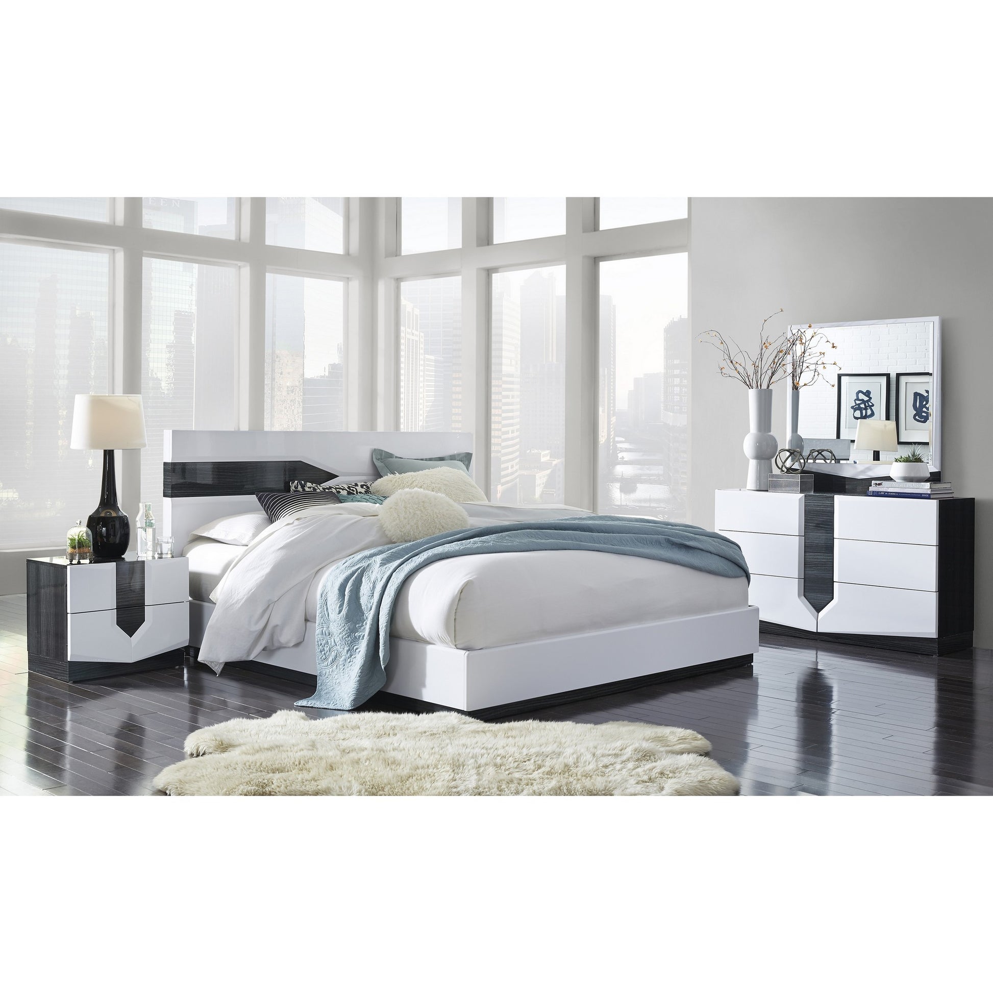 White And Grey Chest With 5 Drawer-7