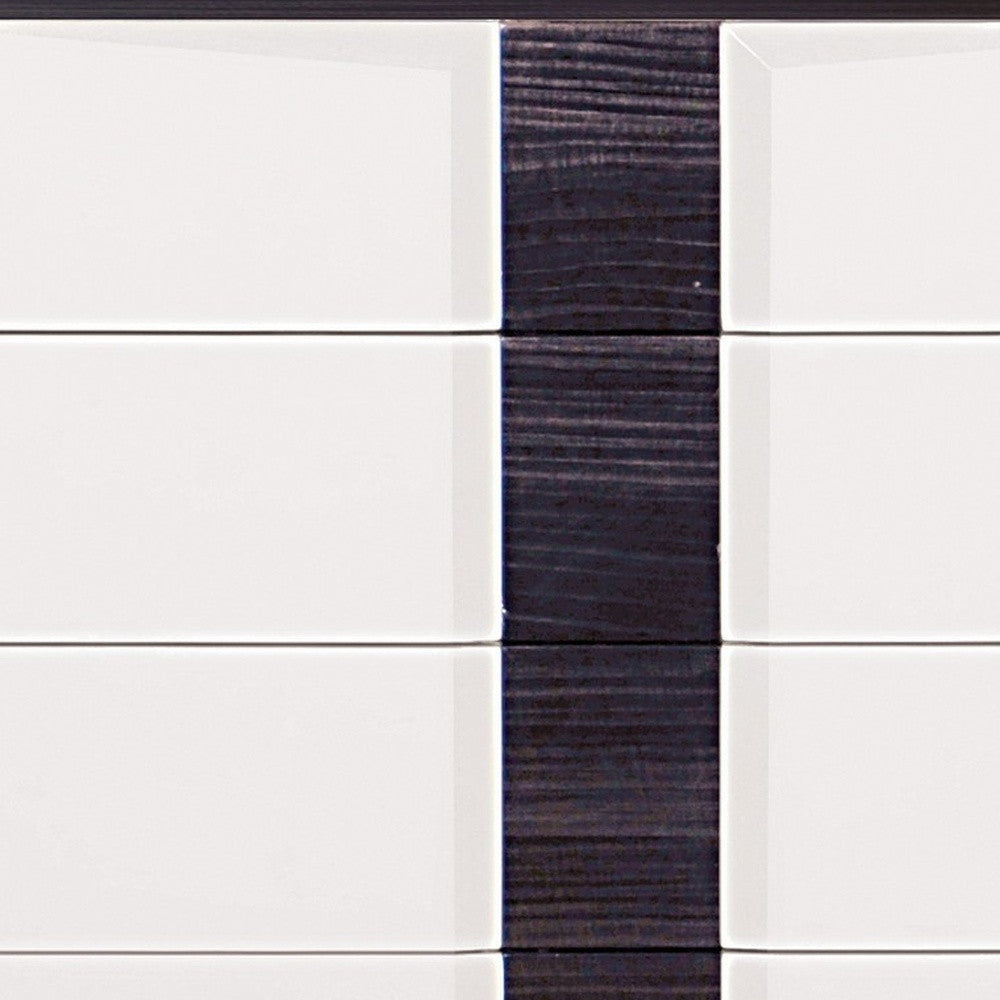 White And Grey Chest With 5 Drawer-4