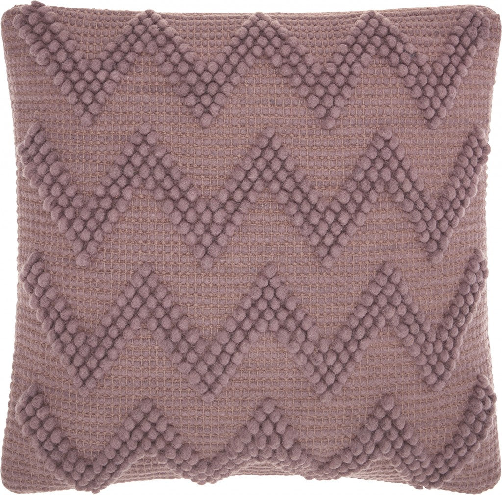 Boho Pale Purple Textural Chevron Throw Pillow-0