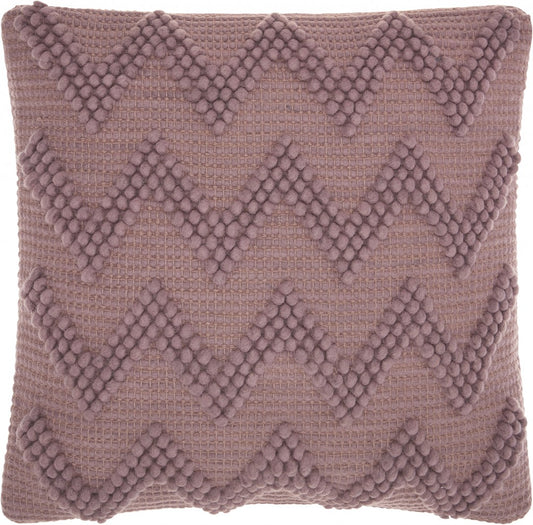 Boho Pale Purple Textural Chevron Throw Pillow-0