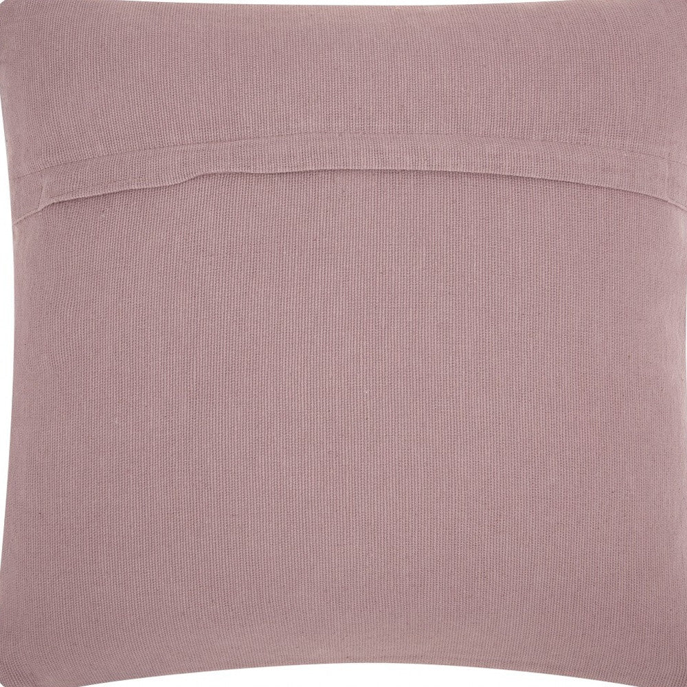 Boho Pale Purple Textural Chevron Throw Pillow-4