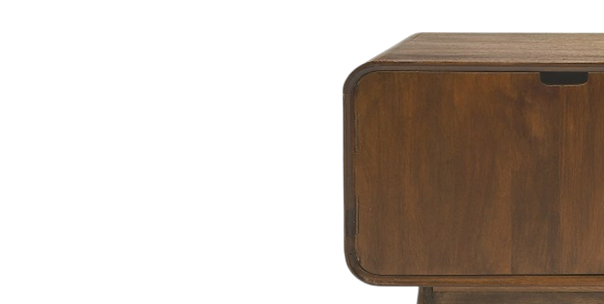 50" Brown Solid Wood Enclosed and Open Storage TV Stand-4