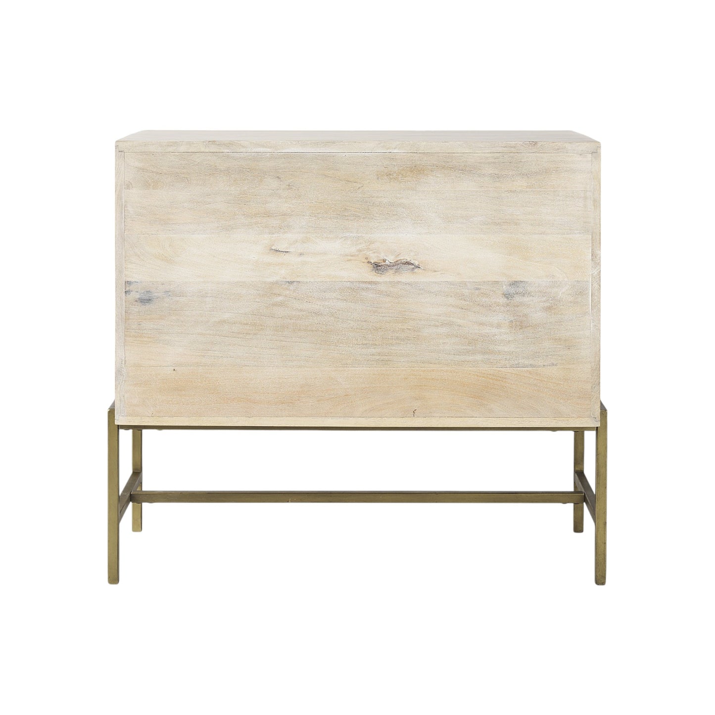 38" White Solid Wood Sideboard with Two Glass Doors-4