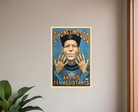 Chung Ling Soo Vintage Magic Unframed Print Wall Art-0
