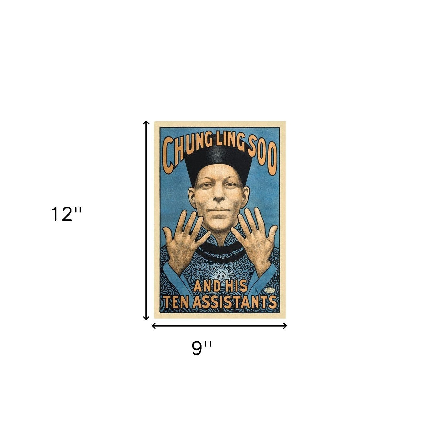 Chung Ling Soo Vintage Magic Unframed Print Wall Art-4