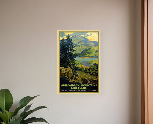New York Railroad Vintage Travel Unframed Print Wall Art-1