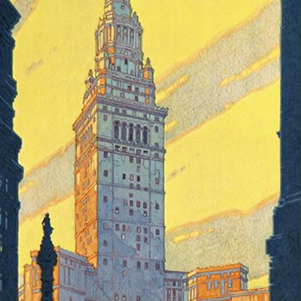 Cleveland Union Terminal Vintage Travel Unframed Print Wall Art-2