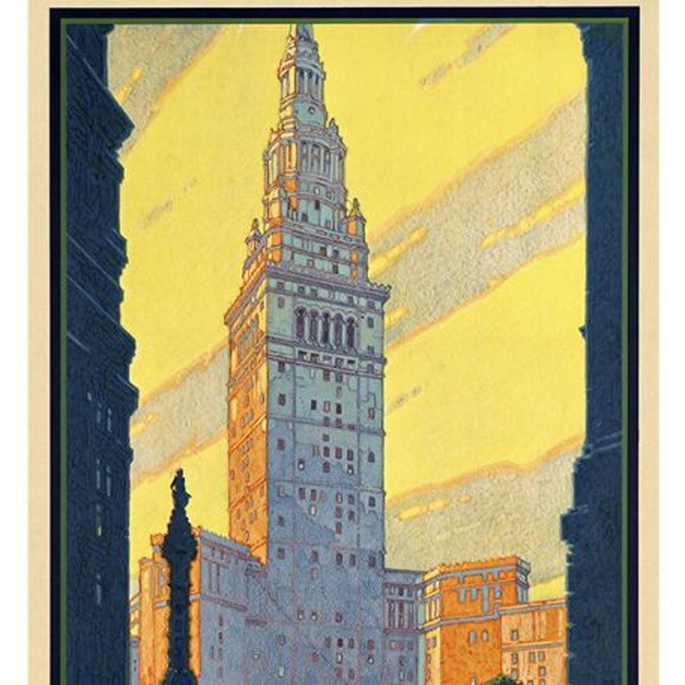 Cleveland Union Terminal Vintage Travel Unframed Print Wall Art-3