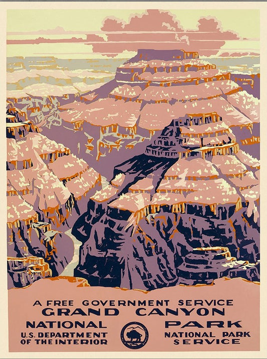 11" X 14" Grand Canyon C1938 Vintage Travel Poster Wall Art-0