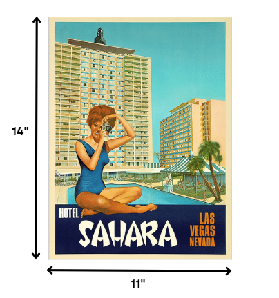 11" X 14" Hotel Sahara C1960S Las Vegas Vintage Travel Poster Wall Art-6
