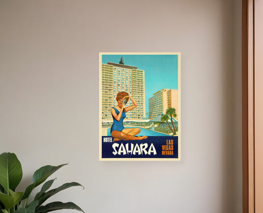 11" X 14" Hotel Sahara C1960S Las Vegas Vintage Travel Poster Wall Art-0