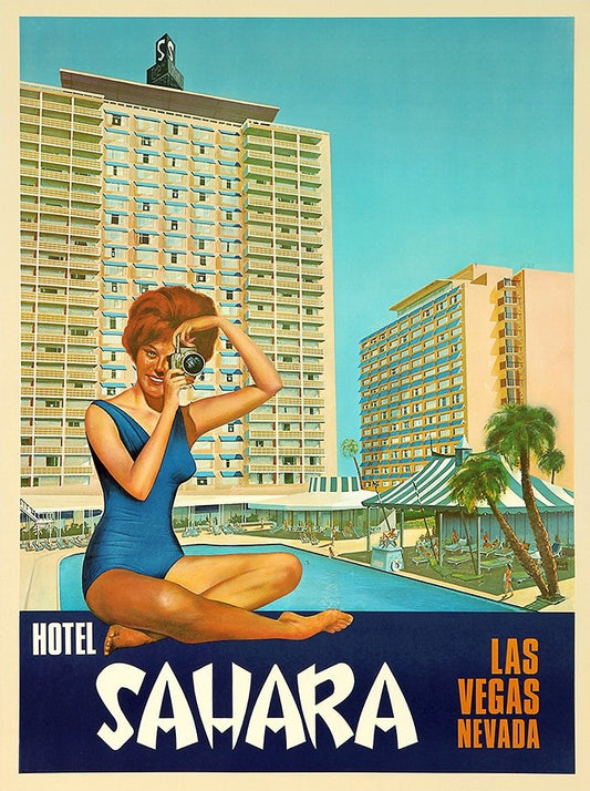 11" X 14" Hotel Sahara C1960S Las Vegas Vintage Travel Poster Wall Art-1