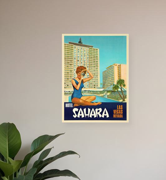 8.5" X 11" Hotel Sahara C1960S Las Vegas Vintage Travel Poster Wall Art-0