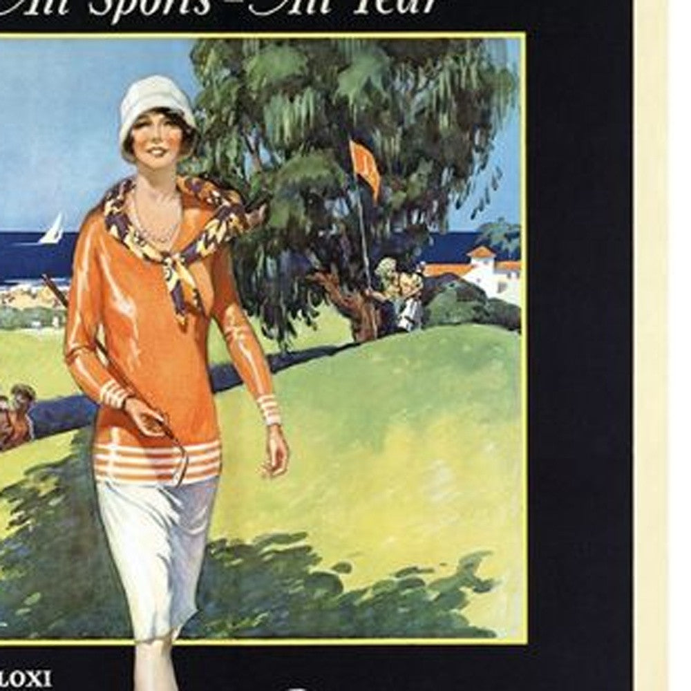 Gulf Coast Golf 1932 Vintage Travel Unframed Print Wall Art-3