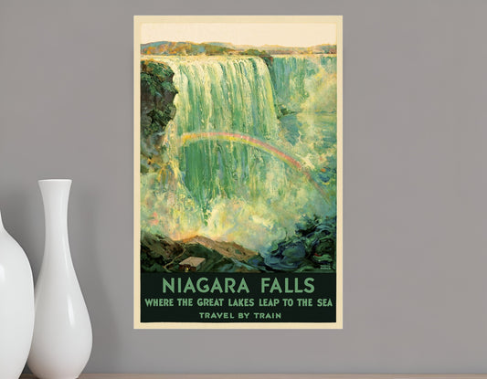 12" X 18" Niagra Falls New York C1920S Vintage Travel Poster Wall Art-0