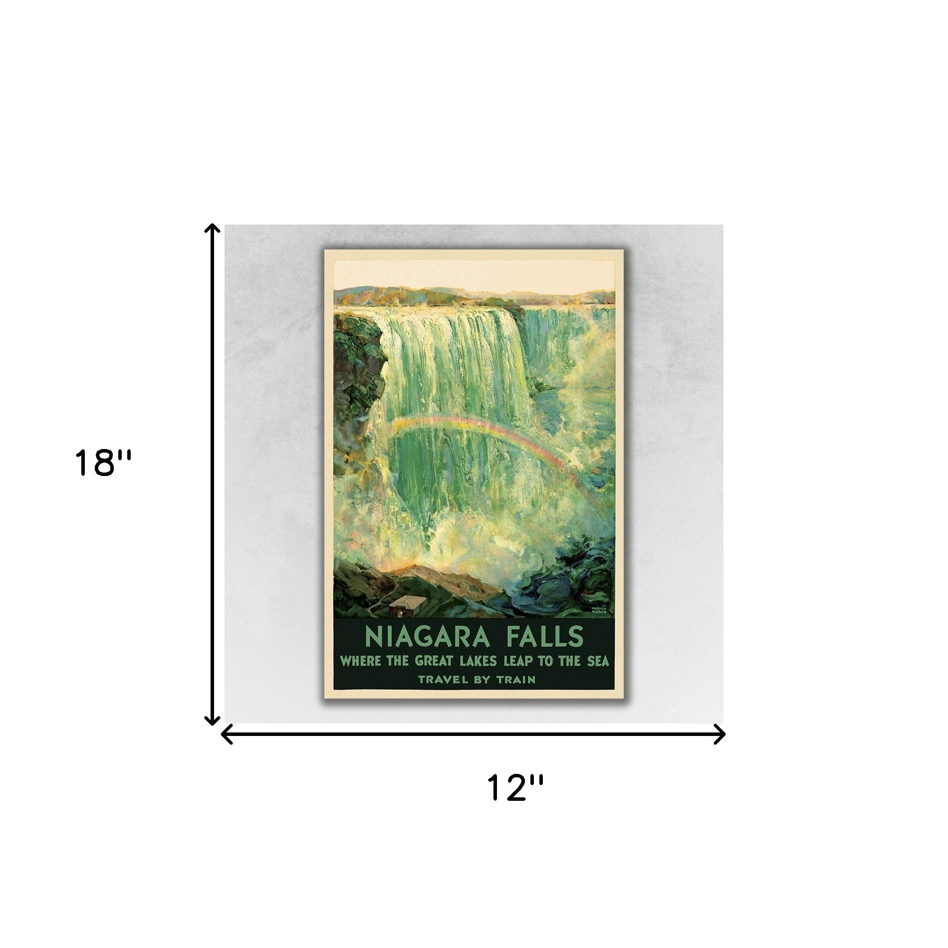 12" X 18" Niagra Falls New York C1920S Vintage Travel Poster Wall Art-8
