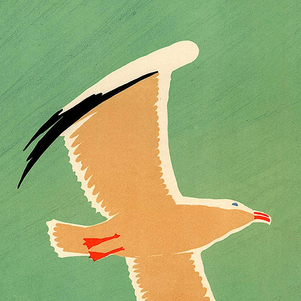9" X 12" Birds Over Lake Michigan C1929 Vintage Travel Poster Wall Art-4