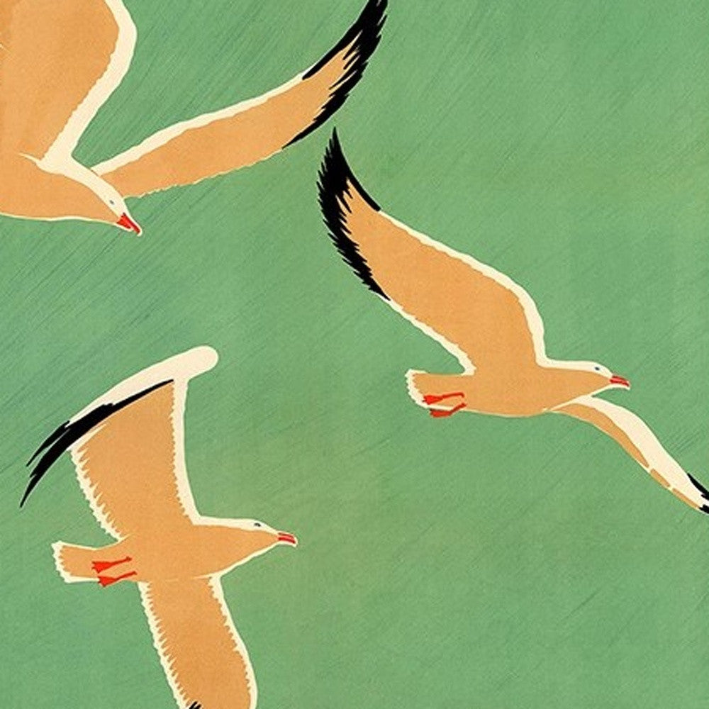9" X 12" Birds Over Lake Michigan C1929 Vintage Travel Poster Wall Art-3
