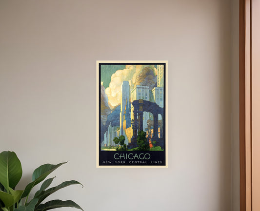 Vintage 1929 Chicago Vacation Travel Unframed Print Wall Art-1
