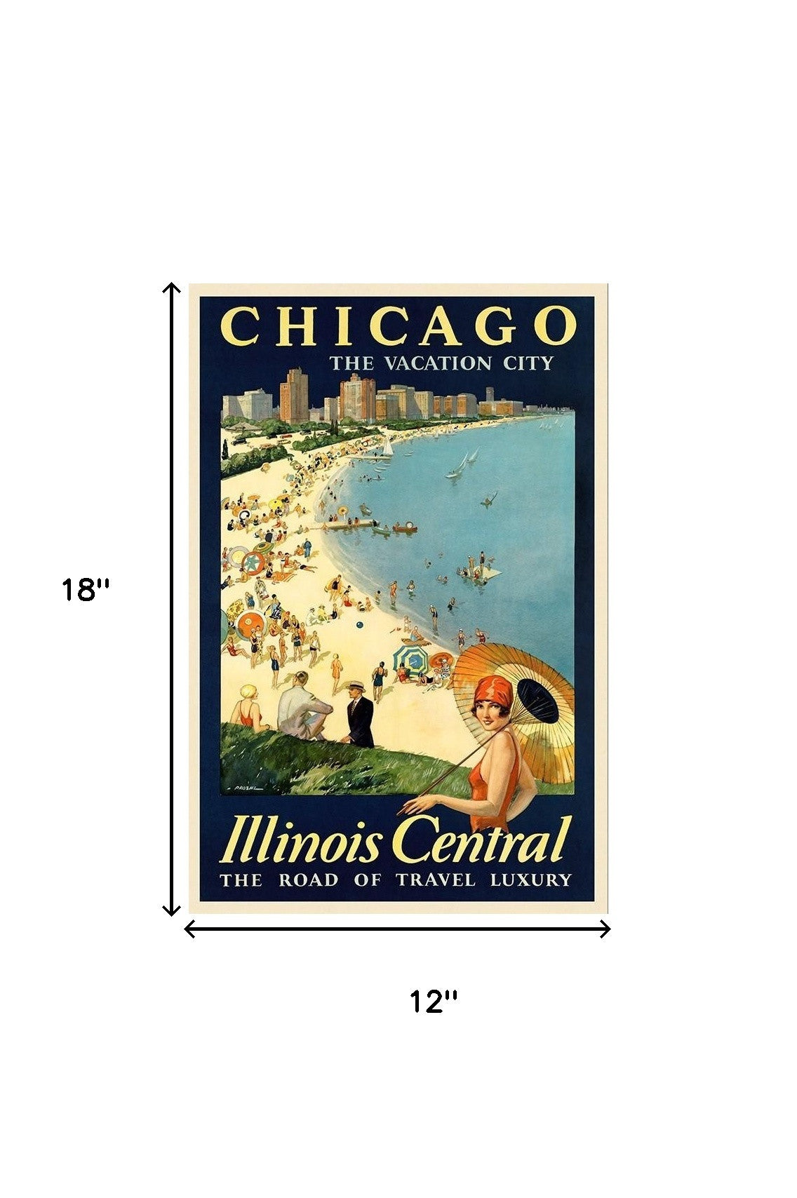 Vintage 1929 Chicago Vacation Travel Unframed Print Wall Art-6