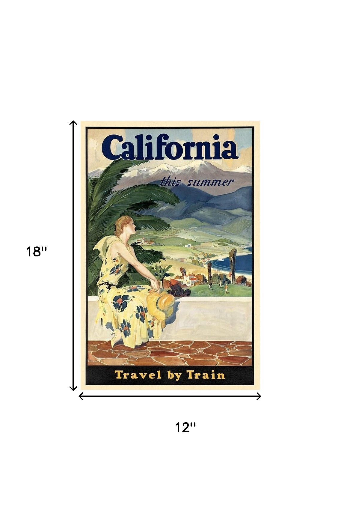 Vintage 1934 California Travel Unframed Print Wall Art-6