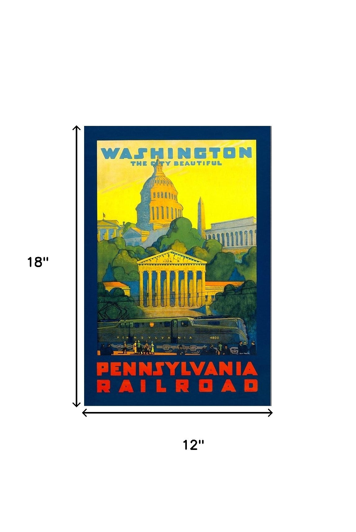 Washington Dc Vintage Travel Unframed Print Wall Art-5