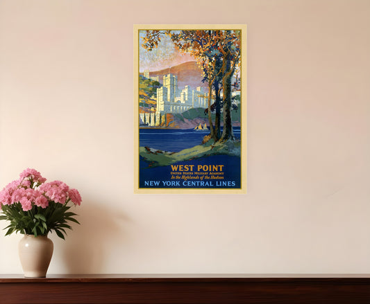 West Point New York Vintage Travel Unframed Print Wall Art-0