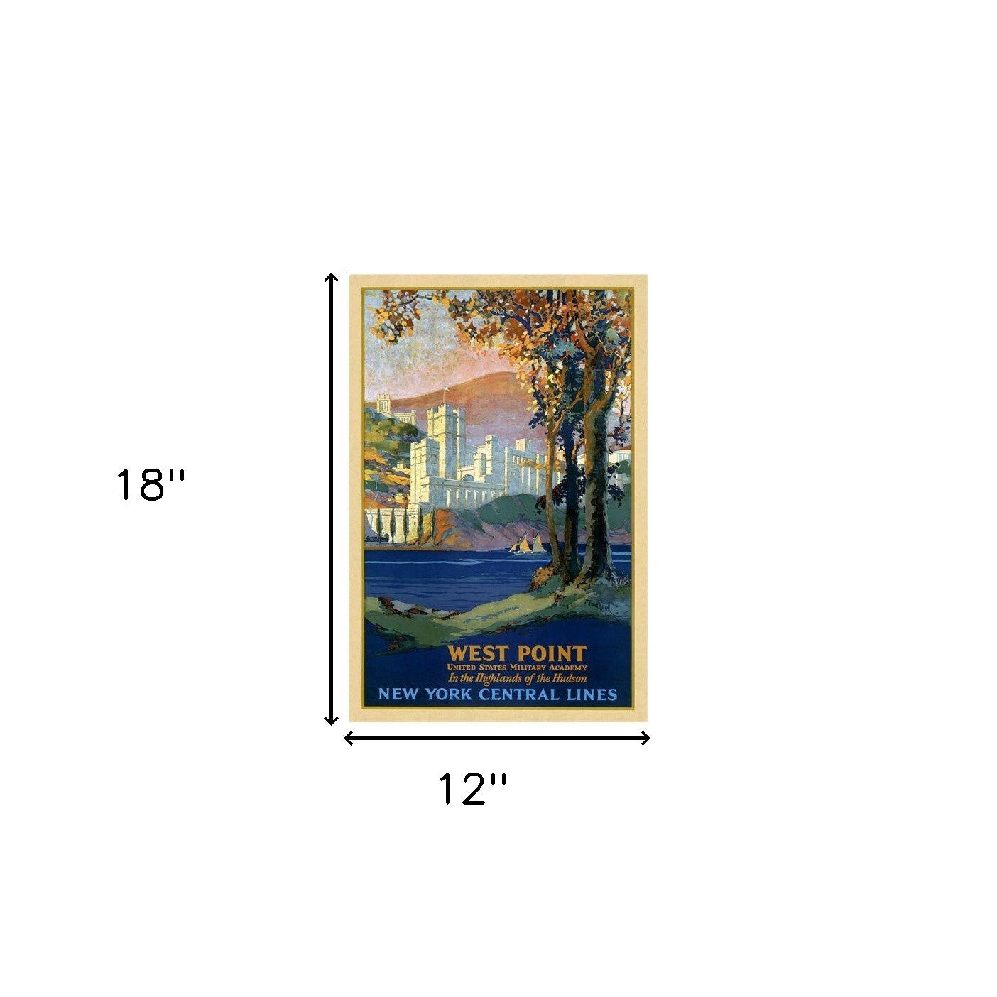West Point New York Vintage Travel Unframed Print Wall Art-4